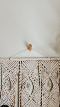 Large Minimalist Wooden Wall Hook - Beech Wood