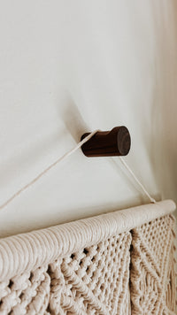 Wooden Peg Wall Hook - Black Walnut