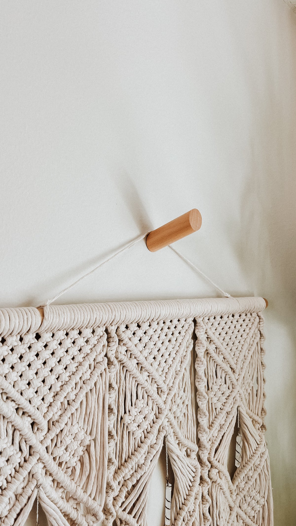 Large Minimalist Wooden Wall Hook - Beech Wood