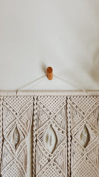 Minimalist Wooden Wall Hook - Oak