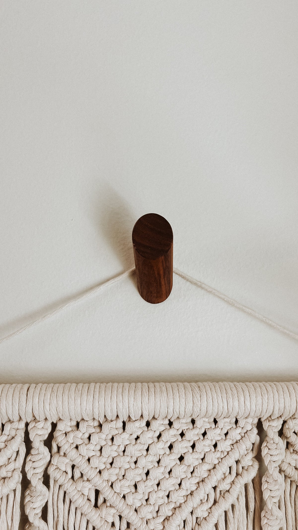 Minimalist Wooden Wall Hook - Solid Walnut