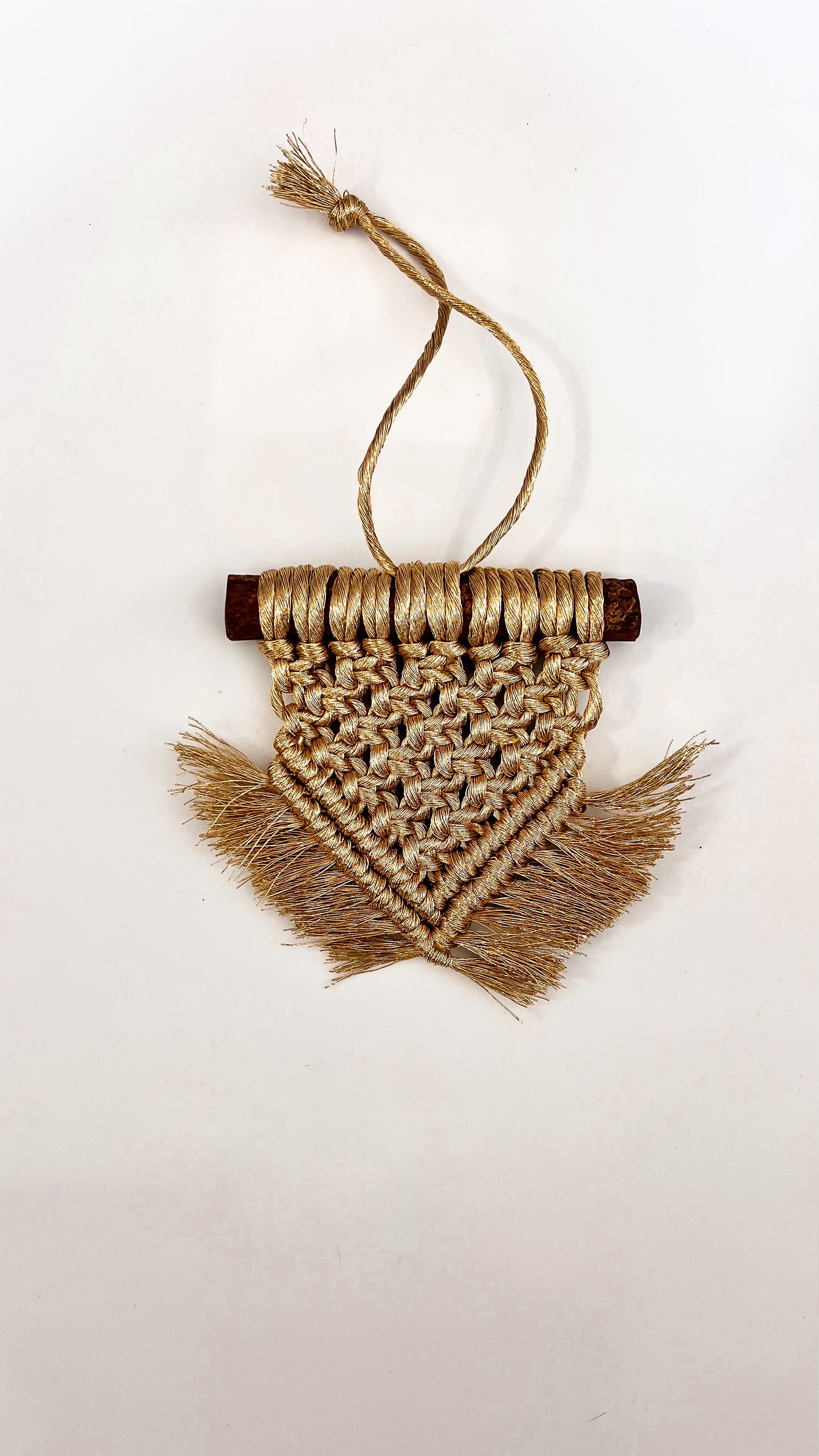 Macrame Cinnamon Stick Ornament