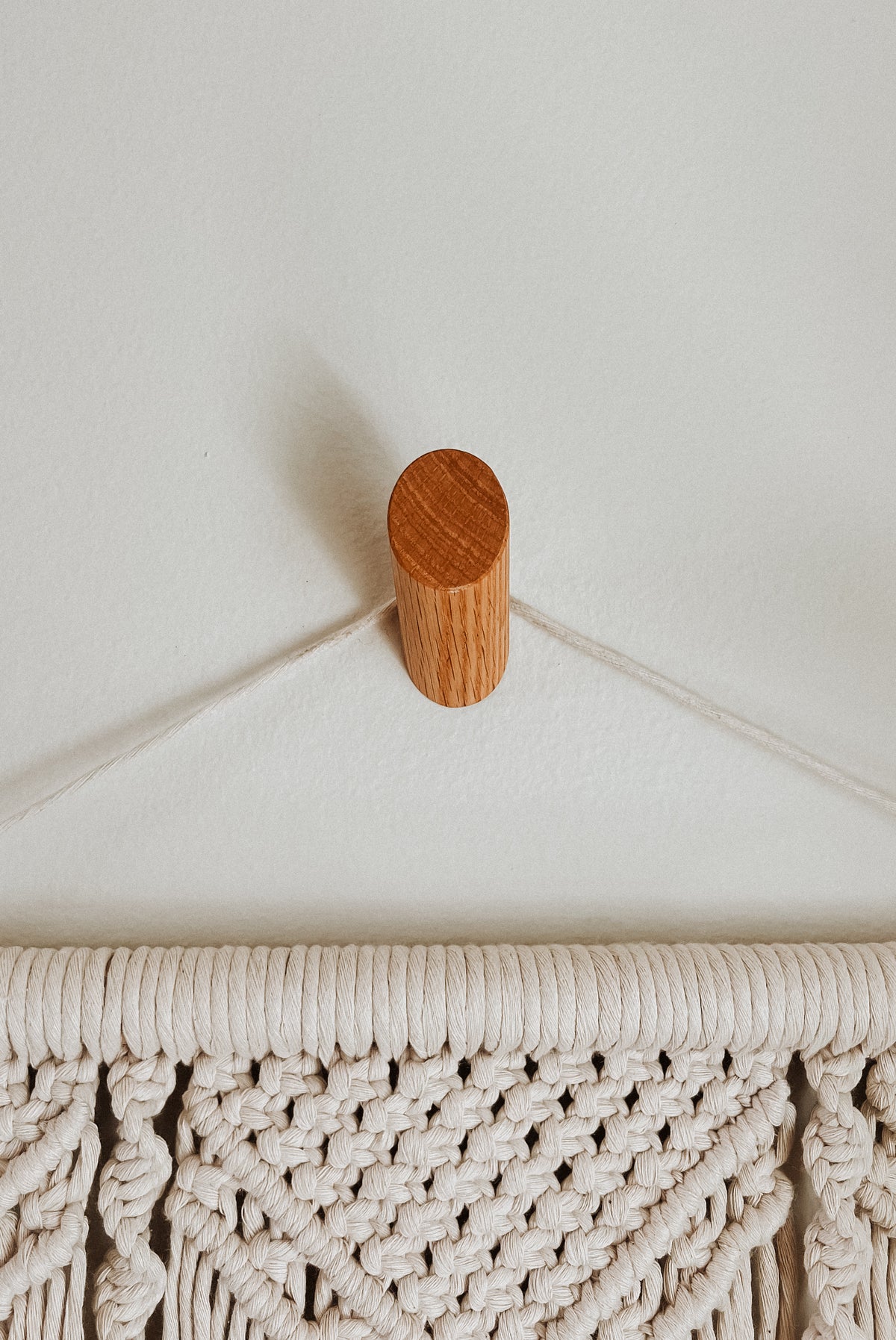 Minimalist Wooden Wall Hook - Oak