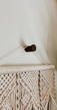 Wooden Peg Wall Hook - Black Walnut