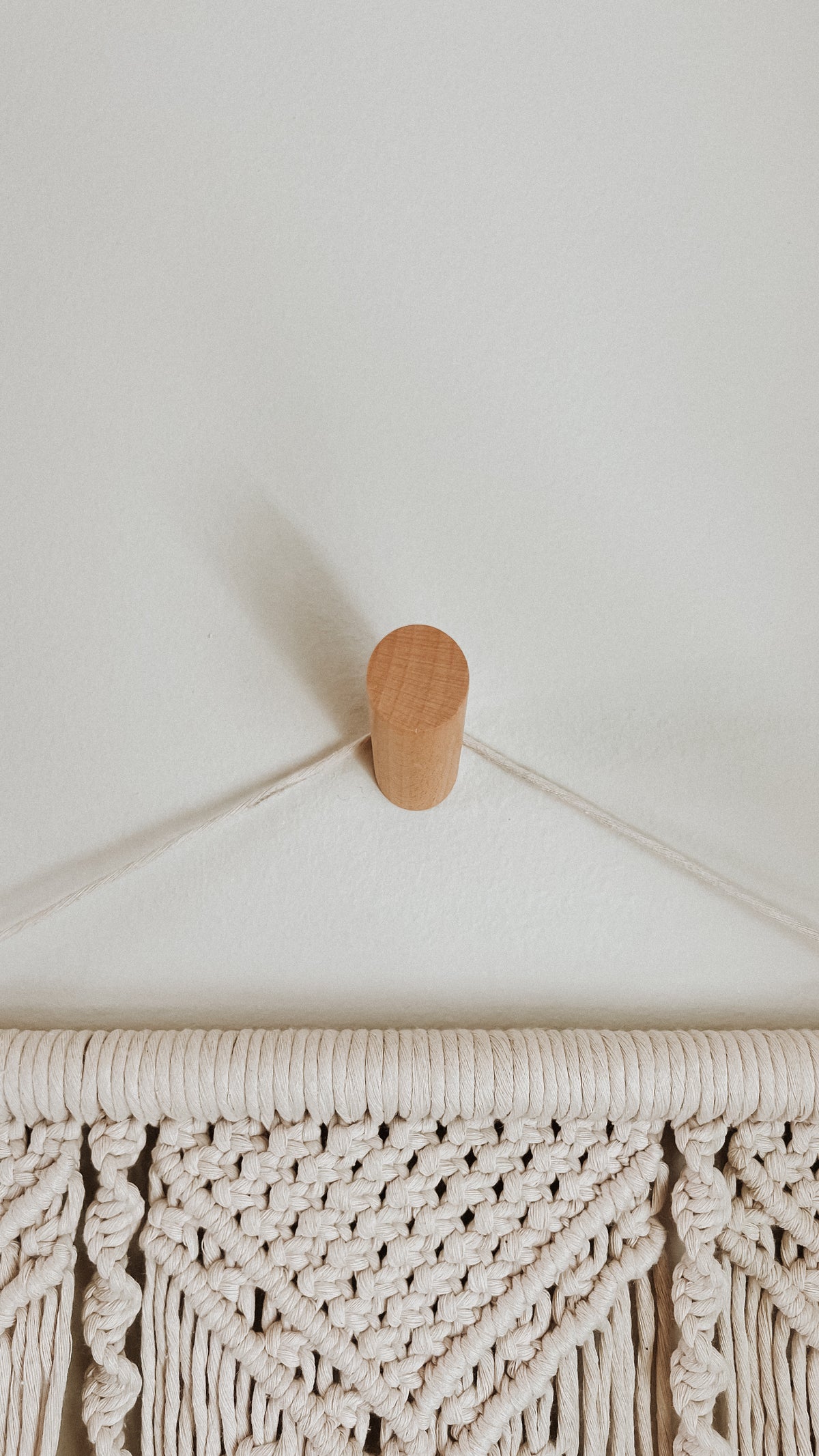 Large Minimalist Wooden Wall Hook - Beech Wood