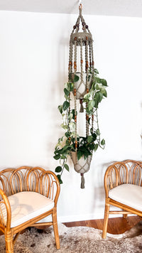 large macrame hanging planter 2-Tier Macramé Plant Hanger – Kay and Rose Designs