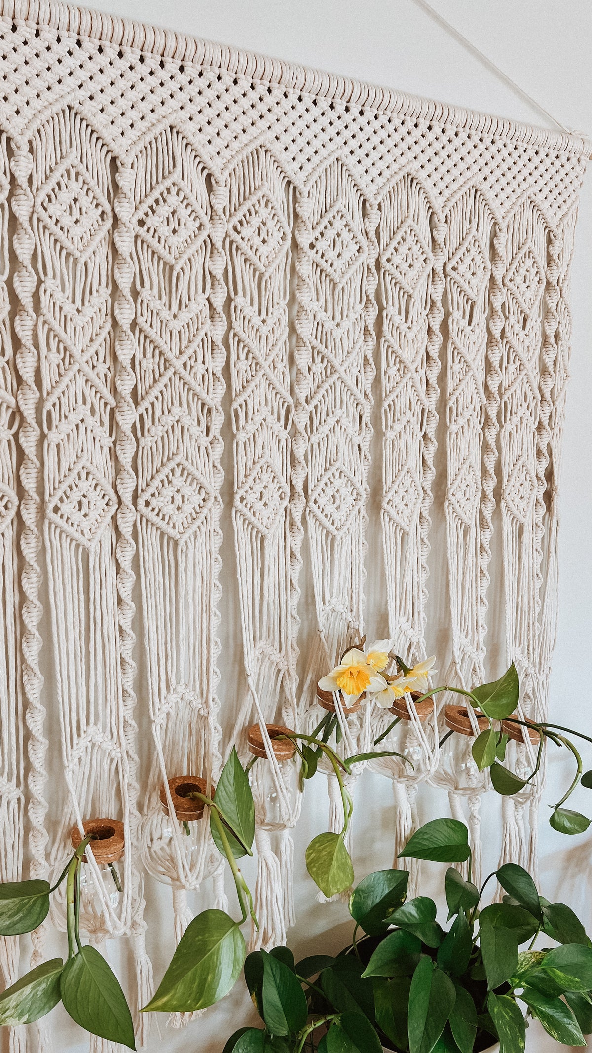7-Plant Curtain Macramé Plant Hanger