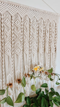 7-Plant Curtain Macramé Plant Hanger